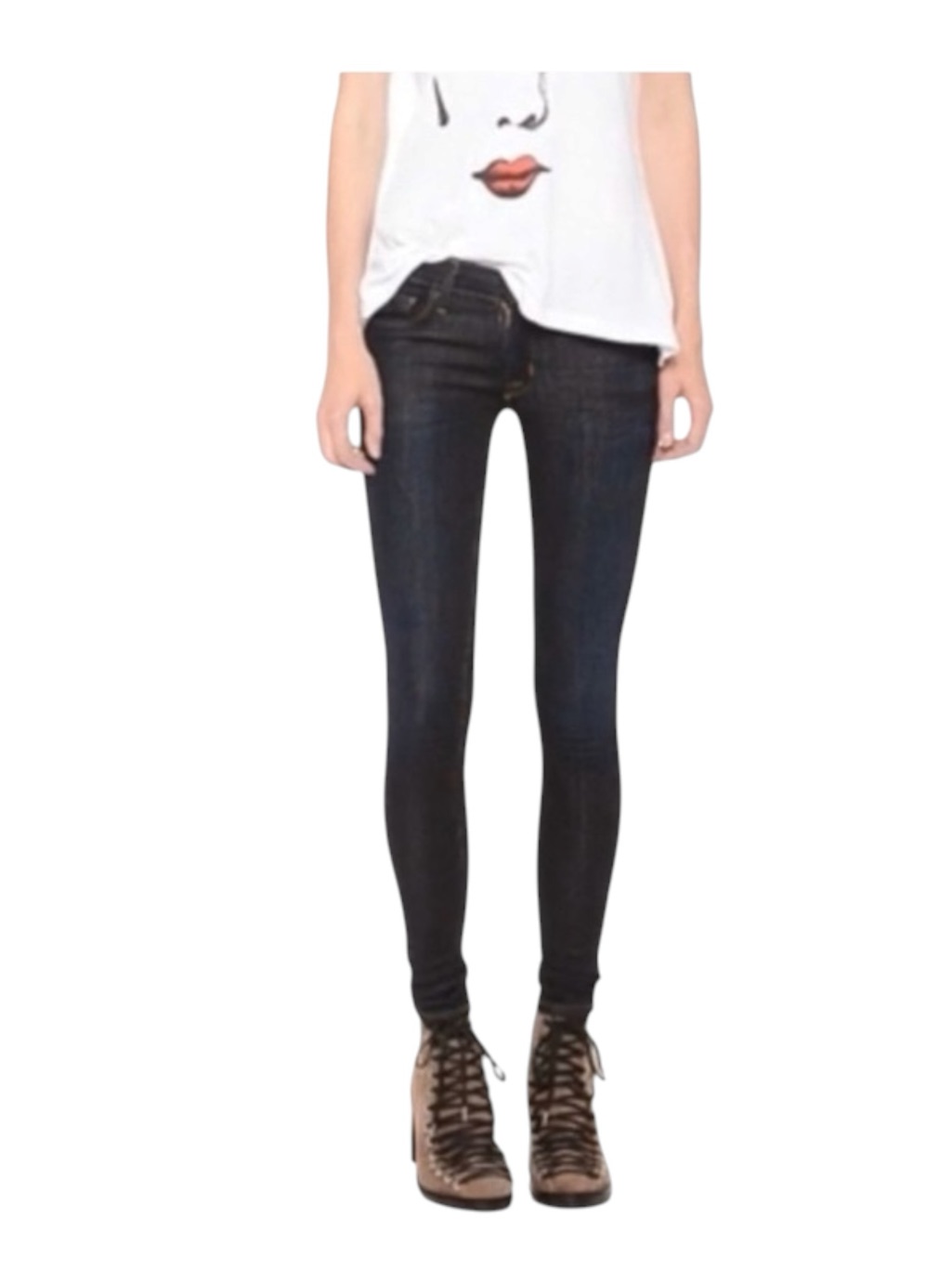 New Hudson Krista Super Skinny Stretch Dark Denim Jeans London Calling 26